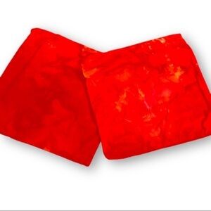 Pair of tie dye pillow covers immersion dye 15" pillow covers red galaxy fire